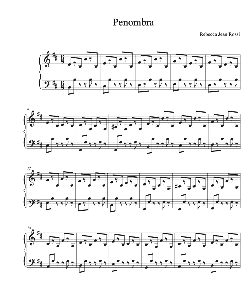 Penombra Sheet Music (Digital Download)
