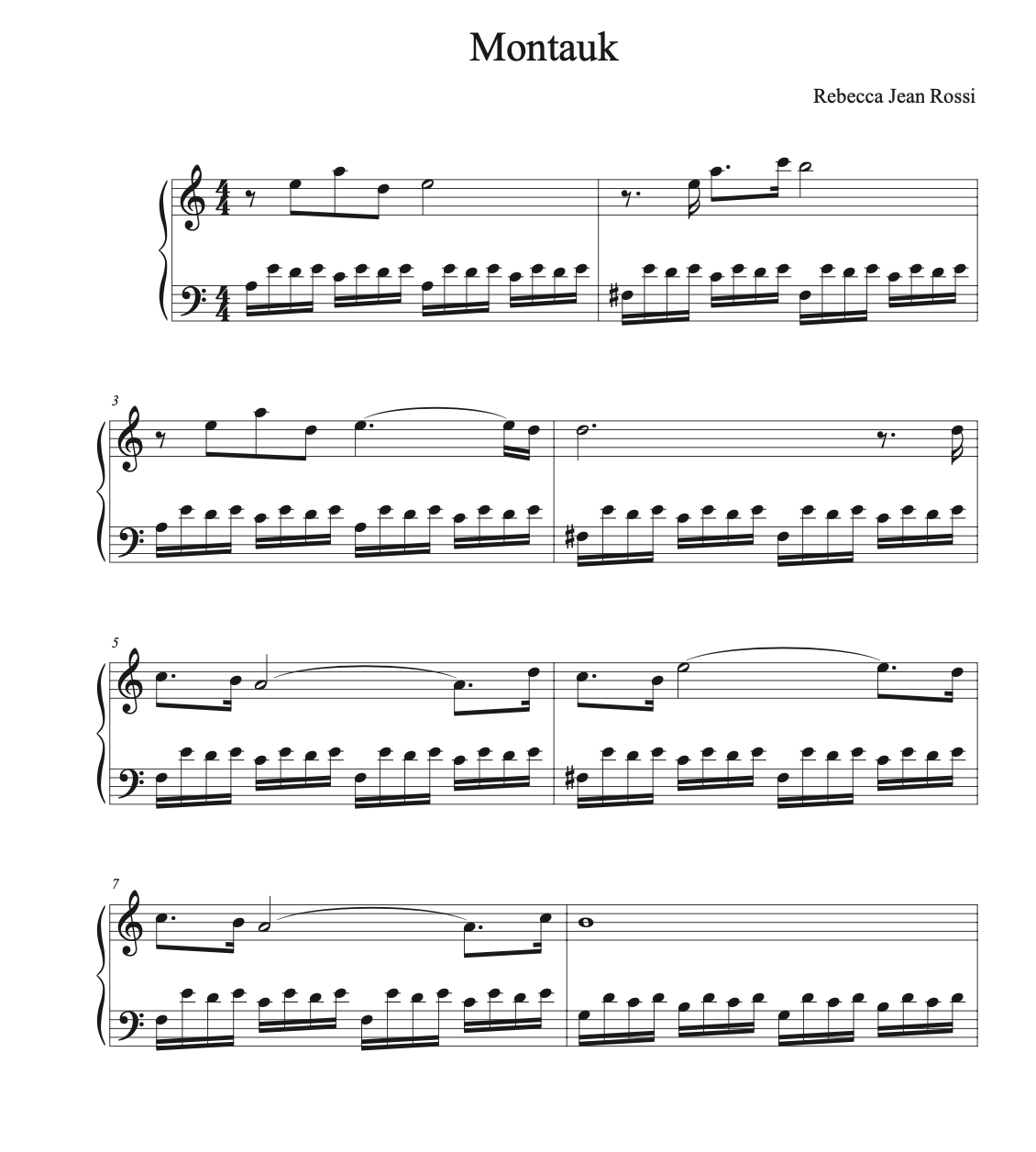 Montauk Sheet Music (digital download)