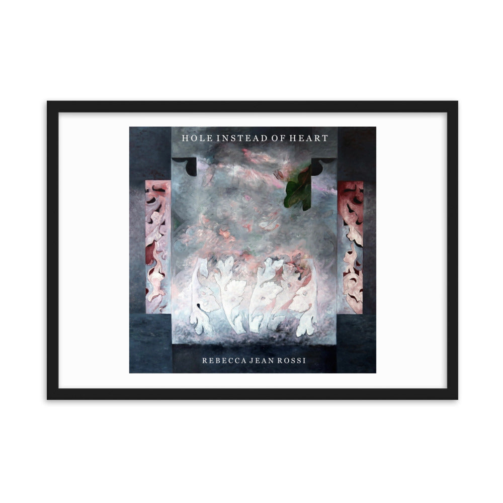 Hole Instead of Heart Framed art print by Greg Rossi
