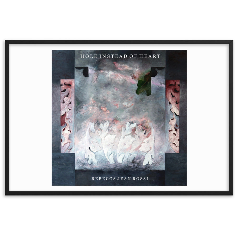 Hole Instead of Heart Framed art print by Greg Rossi