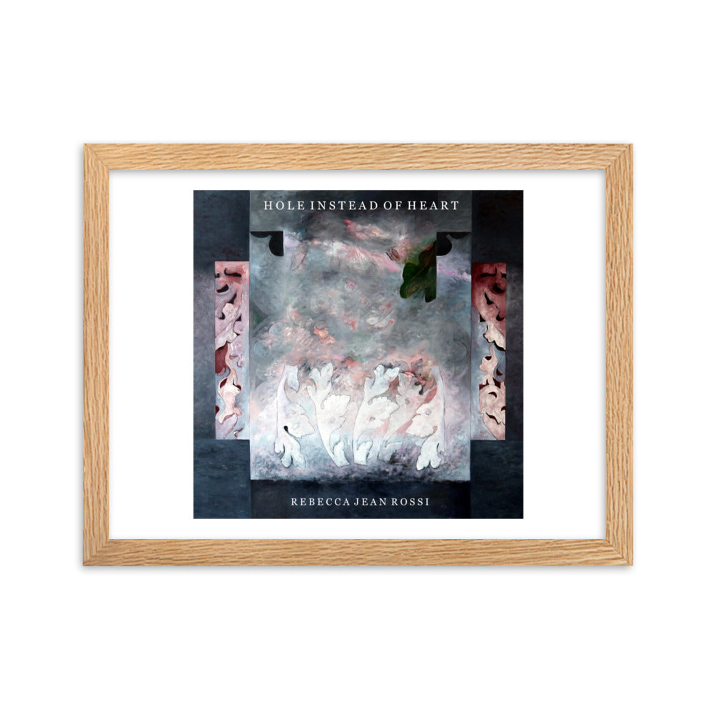 Hole Instead of Heart Framed art print by Greg Rossi