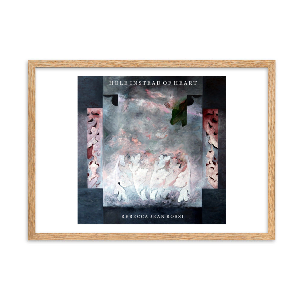 Hole Instead of Heart Framed art print by Greg Rossi