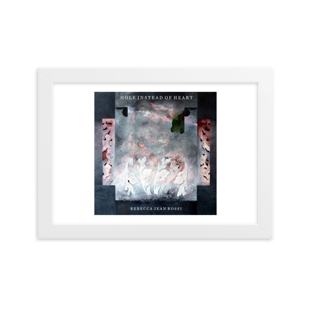 Hole Instead of Heart Framed art print by Greg Rossi
