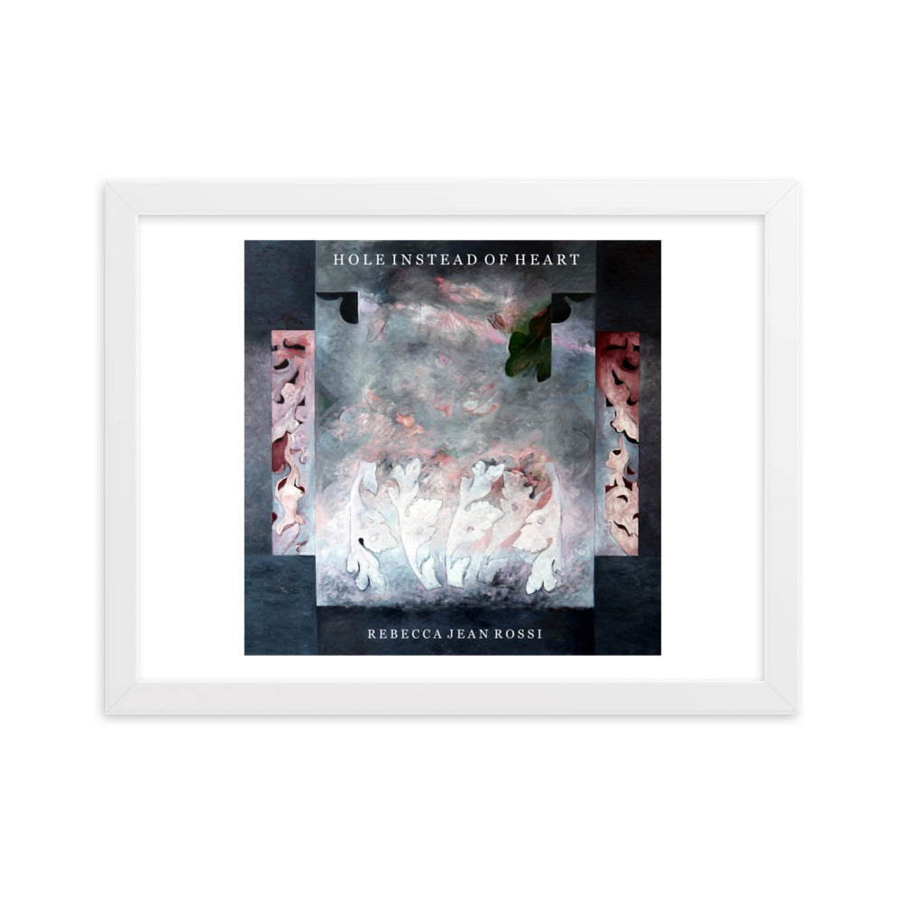 Hole Instead of Heart Framed art print by Greg Rossi