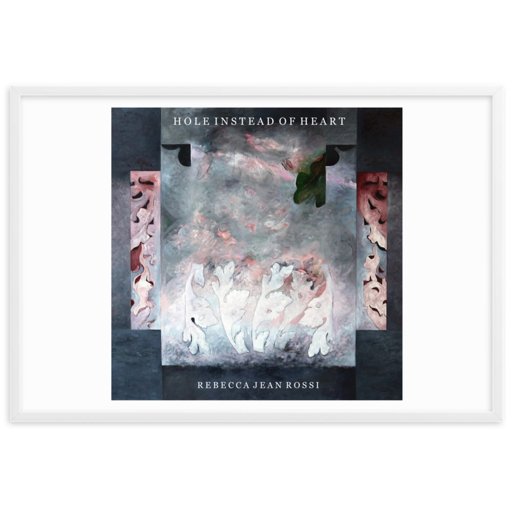Hole Instead of Heart Framed art print by Greg Rossi