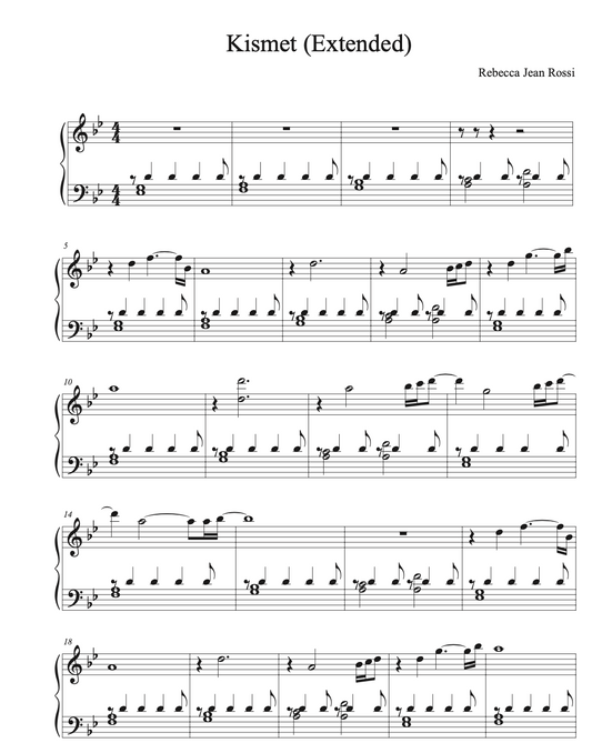 Kismet Extended Sheet Music (Digital Download)