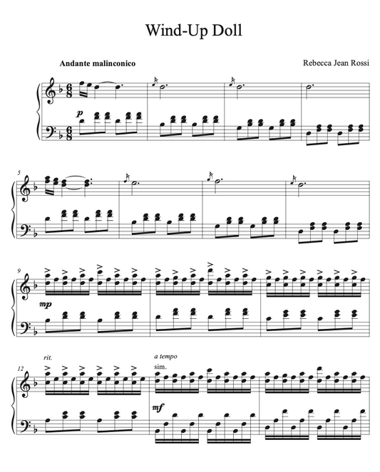Wind-Up Doll Sheet Music (Digital Download)